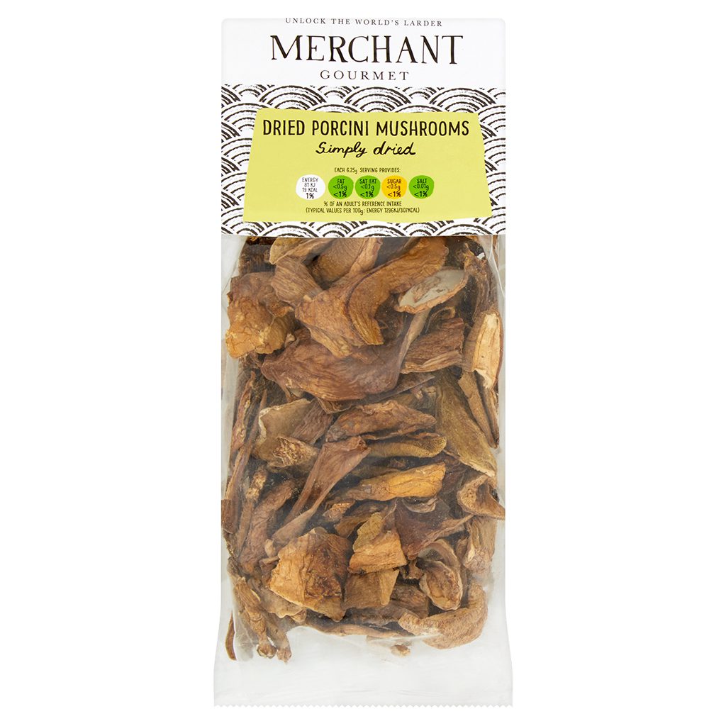 Buy Merchant Gourmet Dried Porcini Mushrooms from Leathams online food suppliers.